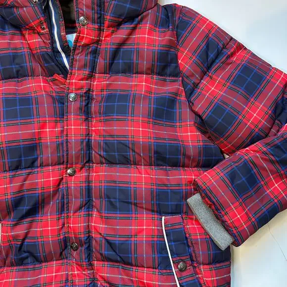 Mini Boden Plaid Puffer Coat 13-14Y - Picture 3 of 7